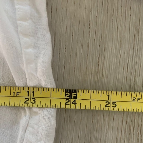 Frank & Eileen EILEEN Relaxed Button Up Shirt in Classic Linen White Lagenlook - Picture 12 of 14